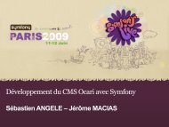 Développement du CMS Ocari avec Symfony