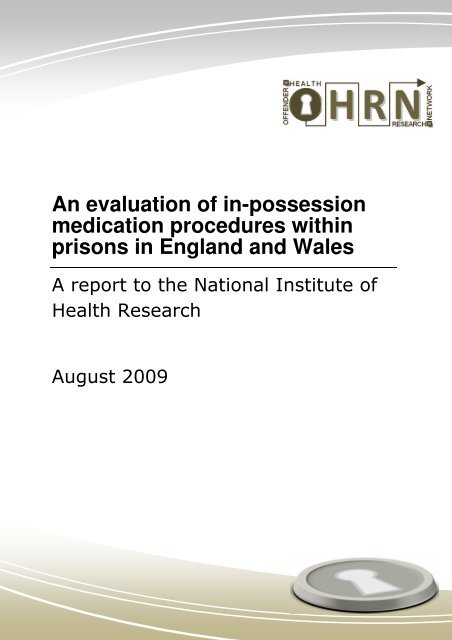 An evaluation of in-possession medication procedures within ...