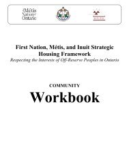 First Nation, MÃ©tis, and Inuit Strategic Housing Framework