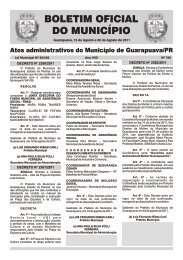 Boletim Oficial 750 - Prefeitura de Guarapuava