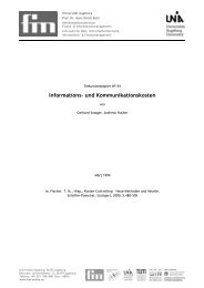 Informations- und Kommunikationskosten - Der Lehrstuhl