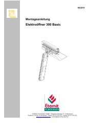 Montageanleitung ElektroÃƒÂ¶ffner 300 Basic - Eternit Flachdach GmbH