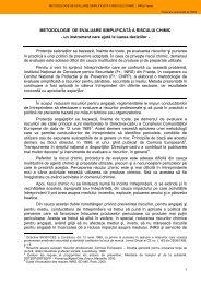 Metodologie de evaluare simplificata a riscului chimic