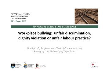 Workplace bullying: unfair discrimination, dignity violation or unfair ...