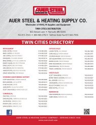 TWIN CITIES DIRECTORY - Auer Steel & Heating Supply Co.