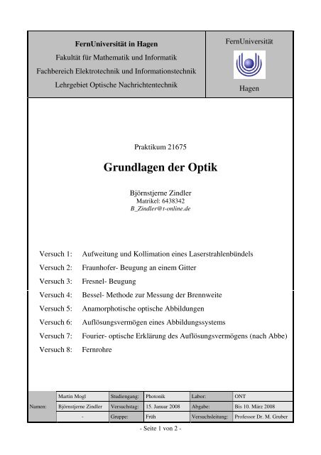Grundlagen der Optik - nadirpoint.de