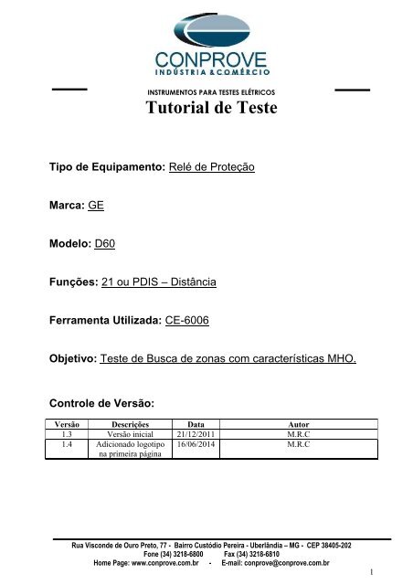 Tutorial Teste Rele GE D60 Distanca CE6006 Automatico