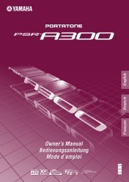 PSR-A300 Owner's Manual - Just Music