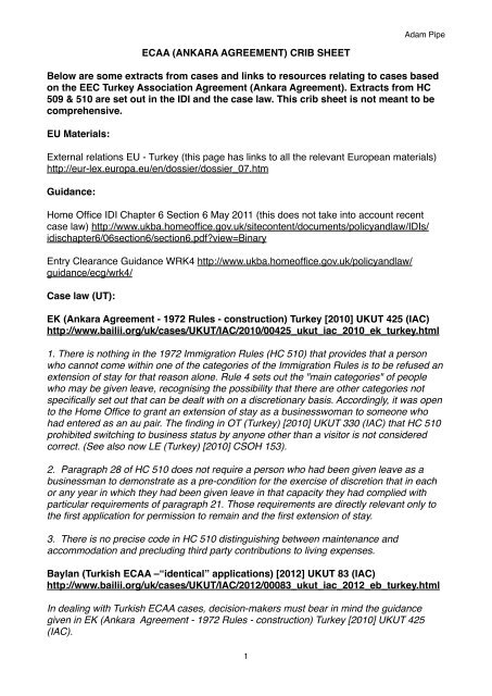 Ecaa Crib Sheet