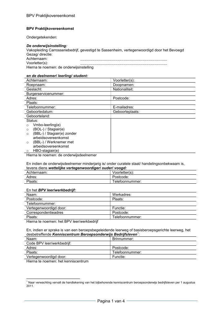 Praktijkovereenkomst Magazines