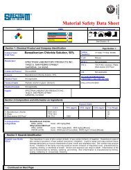 Material Safety Data Sheet - Spectrum Laboratory Products, Inc.