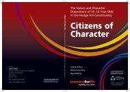 The Values and Character Dispositions of 14 -16 Year Olds in the ...