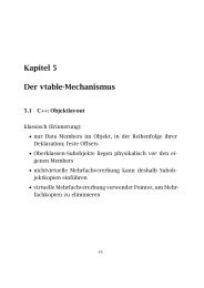 Kapitel 5 Der vtable-Mechanismus