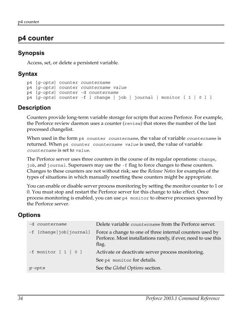 Perforce 2003.1 Command Reference