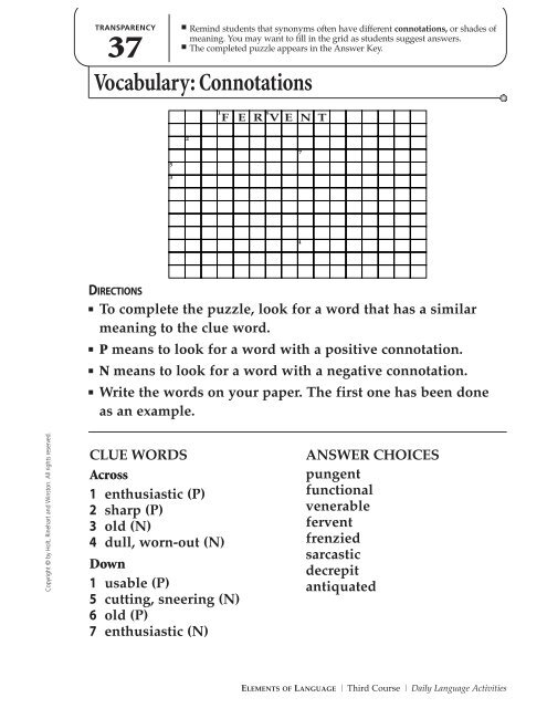 Vocabulary_33 pages of exercises w Ans. Keys.pdf - Azinga Cartoons