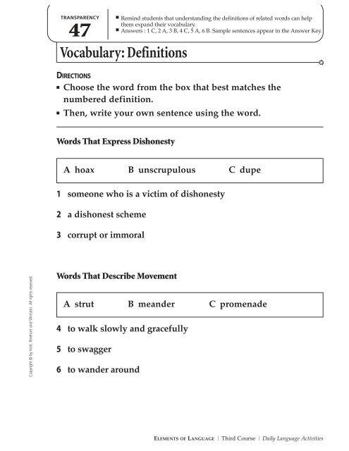 Vocabulary_33 pages of exercises w Ans. Keys.pdf - Azinga Cartoons