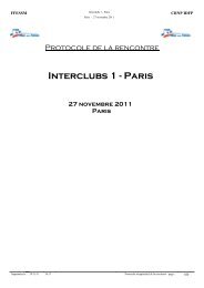 Interclubs 1 - Paris - Commission Nationale Nage Avec palmes