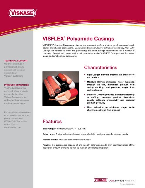 VISFLEX Polyamide Casings - Viskase