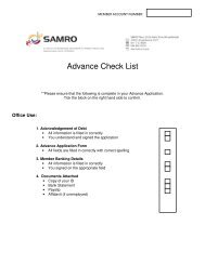 Advance Application Form - samro