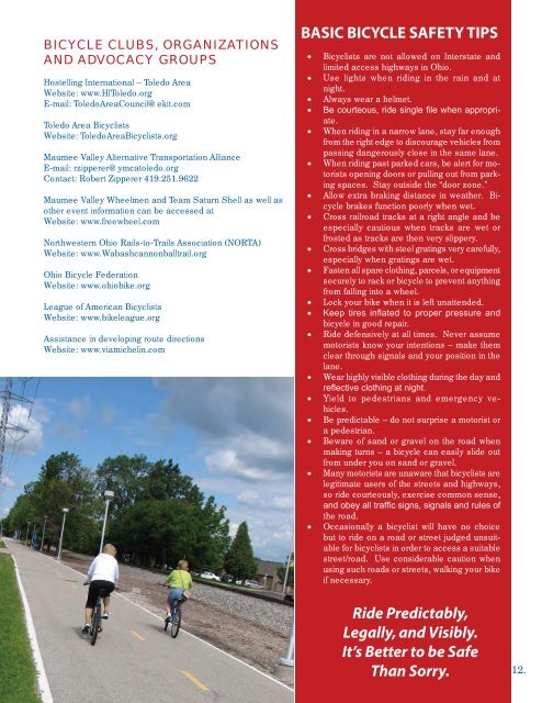 Bicycle Facilities Guide for Recreational Riding - Toledo ...