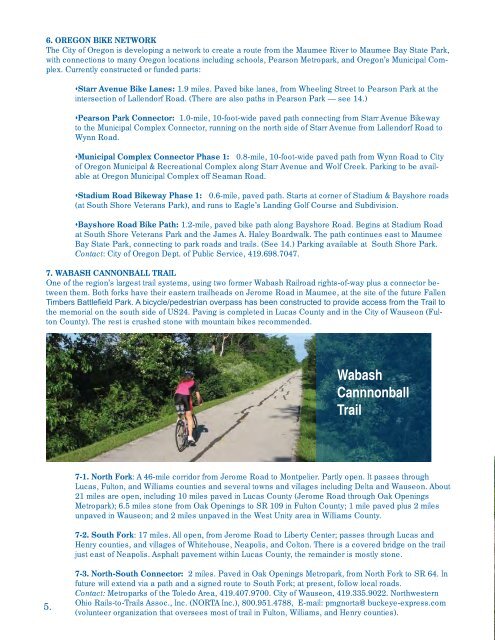 Bicycle Facilities Guide for Recreational Riding - Toledo ...