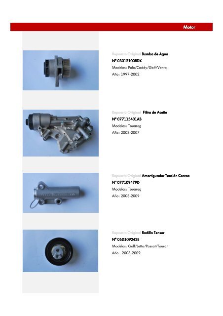 CatÃ¡logo de Stock de Repuestos - Volkswagen Venezuela