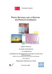 Rapport du Profil National sur la Gestion des Produits Chimiques