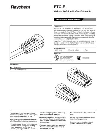 FTC-E End Seal Data Sheet