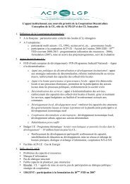 Communication de la plate-forme ACPGLP sur la conception ...