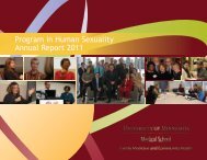 PHS Annual Report 2011 - Program in Human Sexuality - University ...