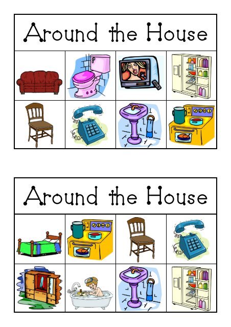 2 around the house. Around the House. Around the House Lesson Plan. Around the House Worksheets. My House Bingo.