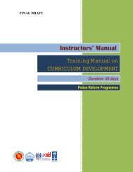 Manual on Curriculum Development (English) - Police Reform ...