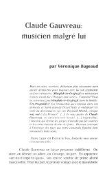 Claude Gauvreau: musicien malgrÃ© lui