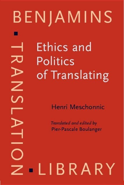 MESCHONNIC, Henri. Poética Do Traduzir PDF, PDF