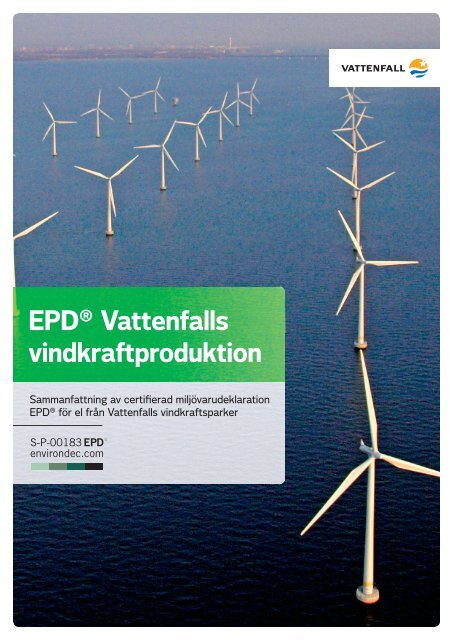 EPDÂ® Vattenfalls vindkraftproduktion