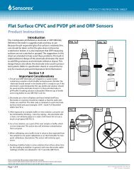 Flat Surface CPVC and PVDF pH and ORP Sensors ... - Sensorex