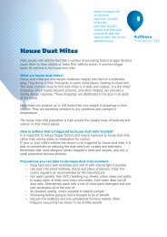 House Dust Mites (PDF) - Asthma Foundation of Western Australia
