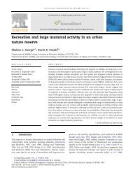 Recreation and large mammal activity in an urban nature reserve