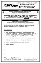 MODEL 460-15-XXX-SLD SEAL LEAK DETECTOR - SymCom