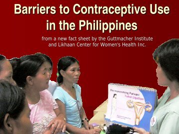 Barriers to Contraceptive Use in the Philippines - Philippine Culture