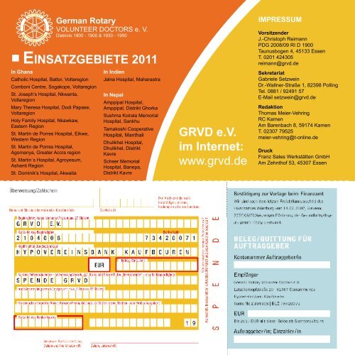 German Rotary Volunteer Doctors - Rotary Club Erbach-Michelstadt