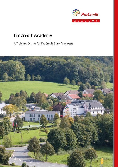 A Training Centre for ProCredit Bank Managers ... - ProCredit Holding