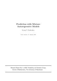 Prediction with Mixture Autoregressive Models - MIMS - The ...