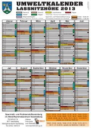 UMWELTKALENDER - Marktgemeinde Laßnitzhöhe