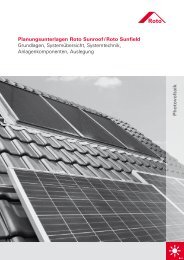 P h o to v o lta ik Planungsunterlagen Roto Sunroof ... - Roto Dach