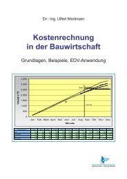 Kostenrechnung in der Bauwirtschaft