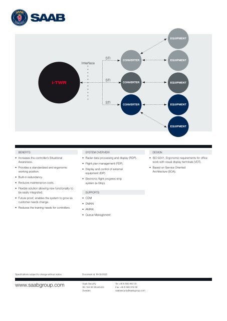 i-TWR product sheet (pdf) - Saab