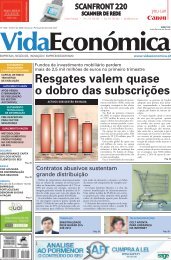 Resgates valem quase o dobro das subscriÃ§Ãµes - Vida EconÃ³mica