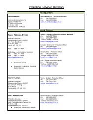 Probation Services Directory - Department of Justice