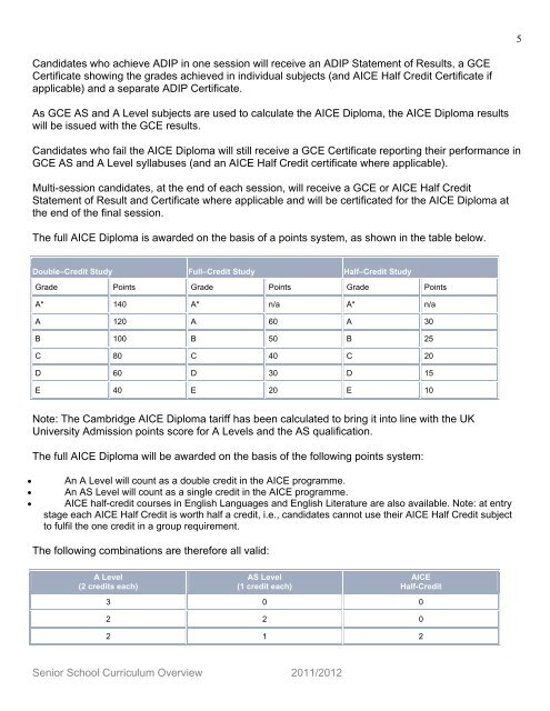 ACG Senior School Curriculum Overview - The Academic Colleges ...